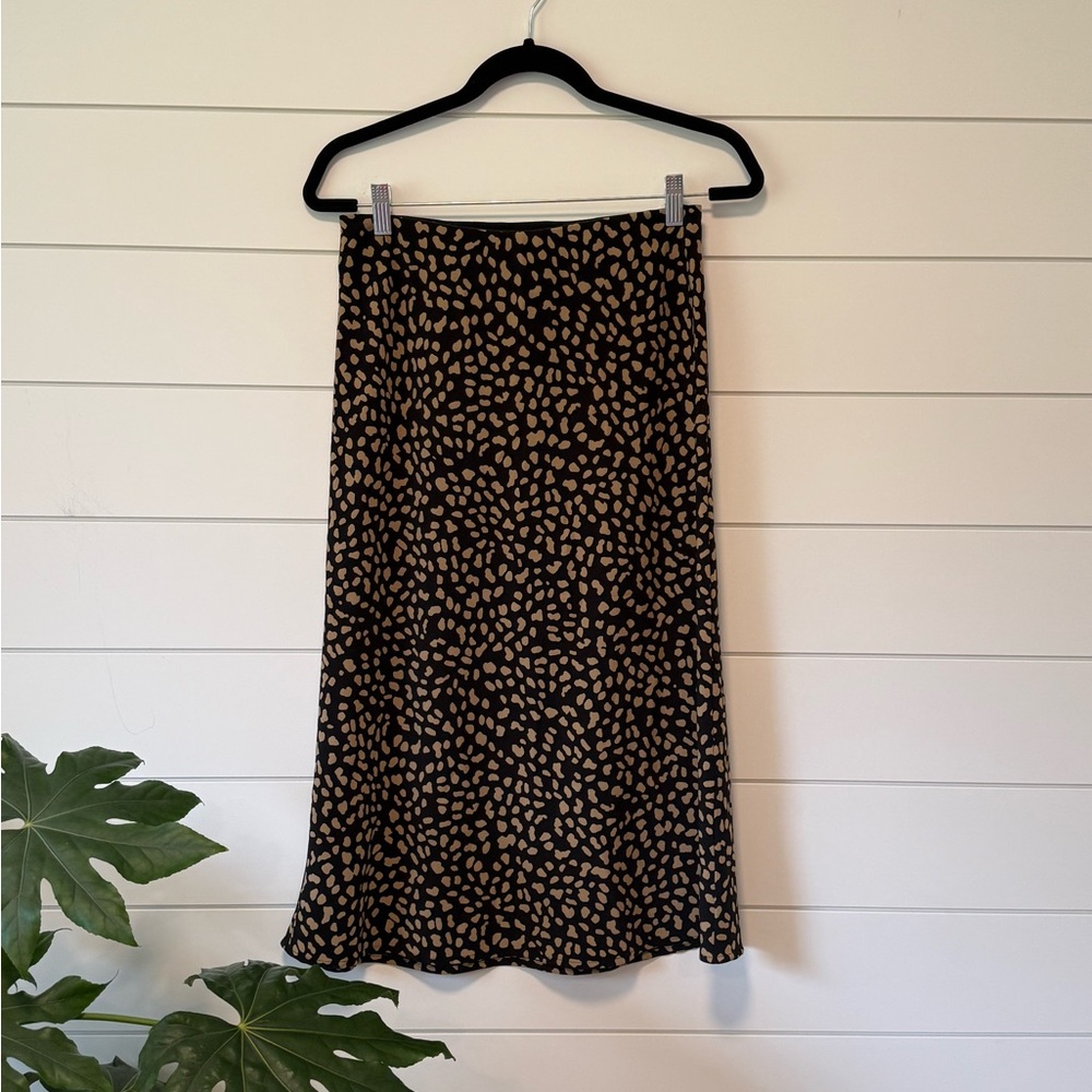 Sanctuary Black and Tan Midi Skirt Work Business Casual Size M